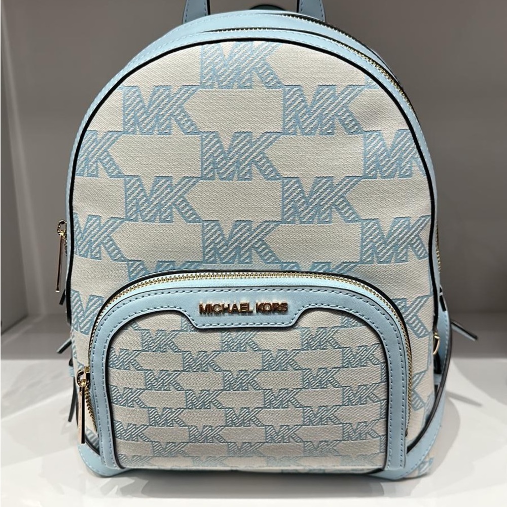 MICHAEL KORS JAYCEE WOMENS MEDIUM TRAVEL SCHOOL BACKPACK SHOULDER BAG VISTA BLUE